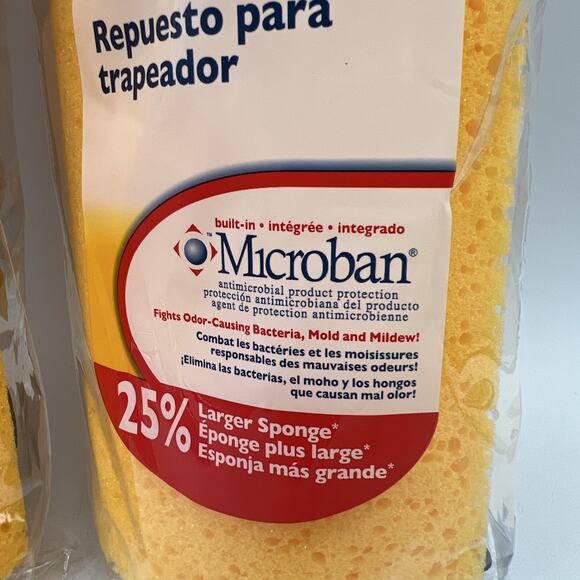 Lot 2 Quickie Mop & Scrub Roller Mop Refill Type M Fits Mop #0582MB NEW - Picture 3 of 6